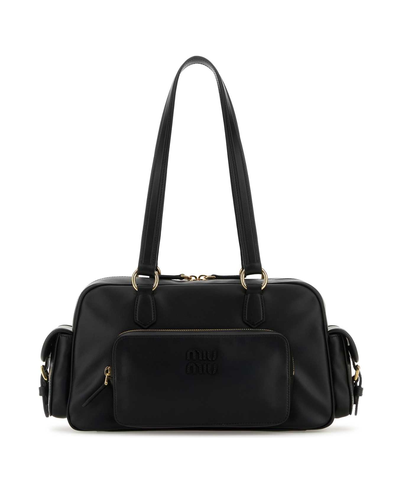 Miu Miu Black Leather Shoulder Bag - Nero