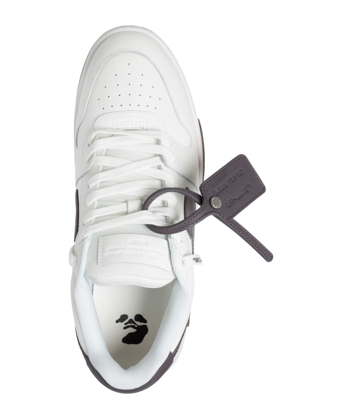 Off-White Out Of Office Leather Sneakers - White - Dark Grey