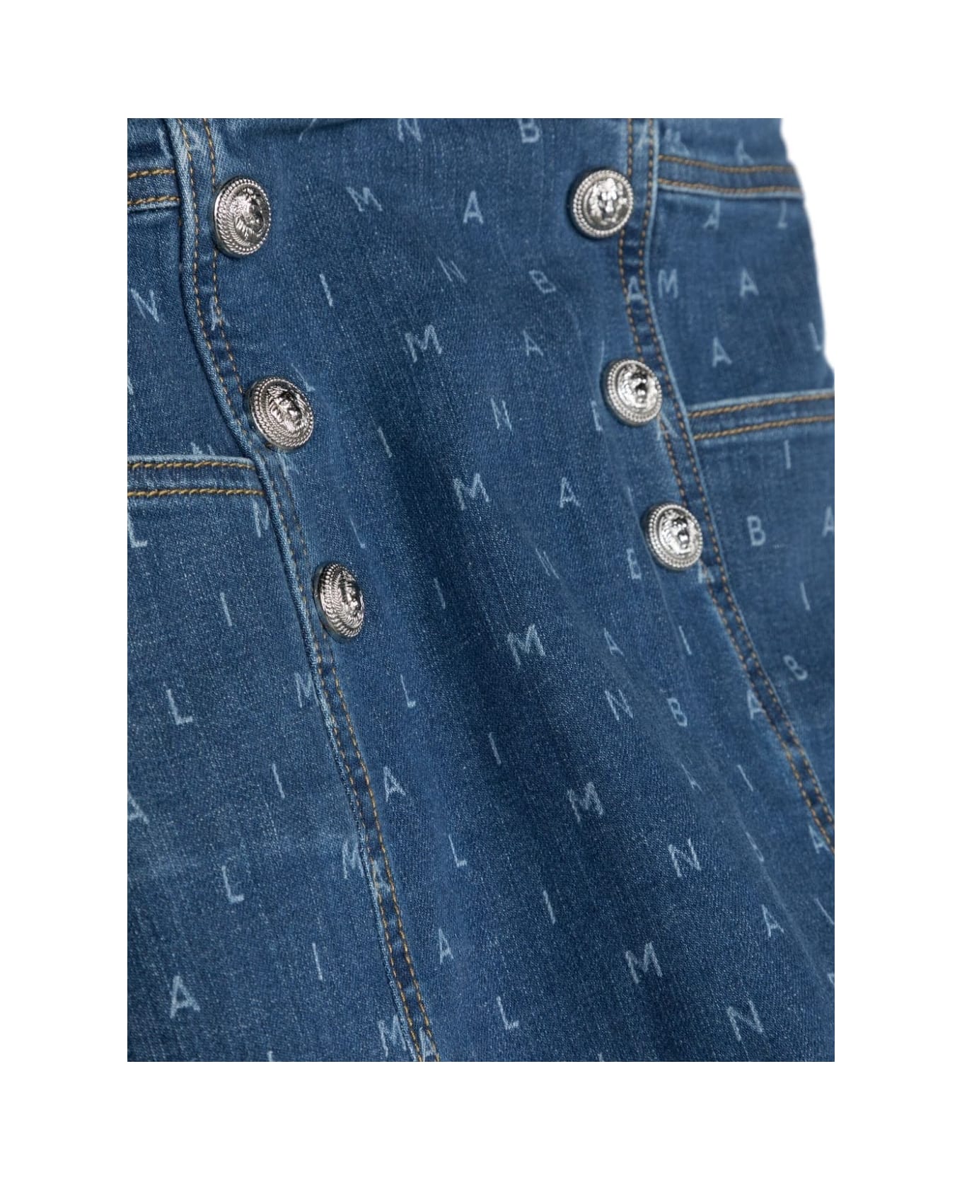Balmain Dress With Application - Blue ワンピース＆ドレス