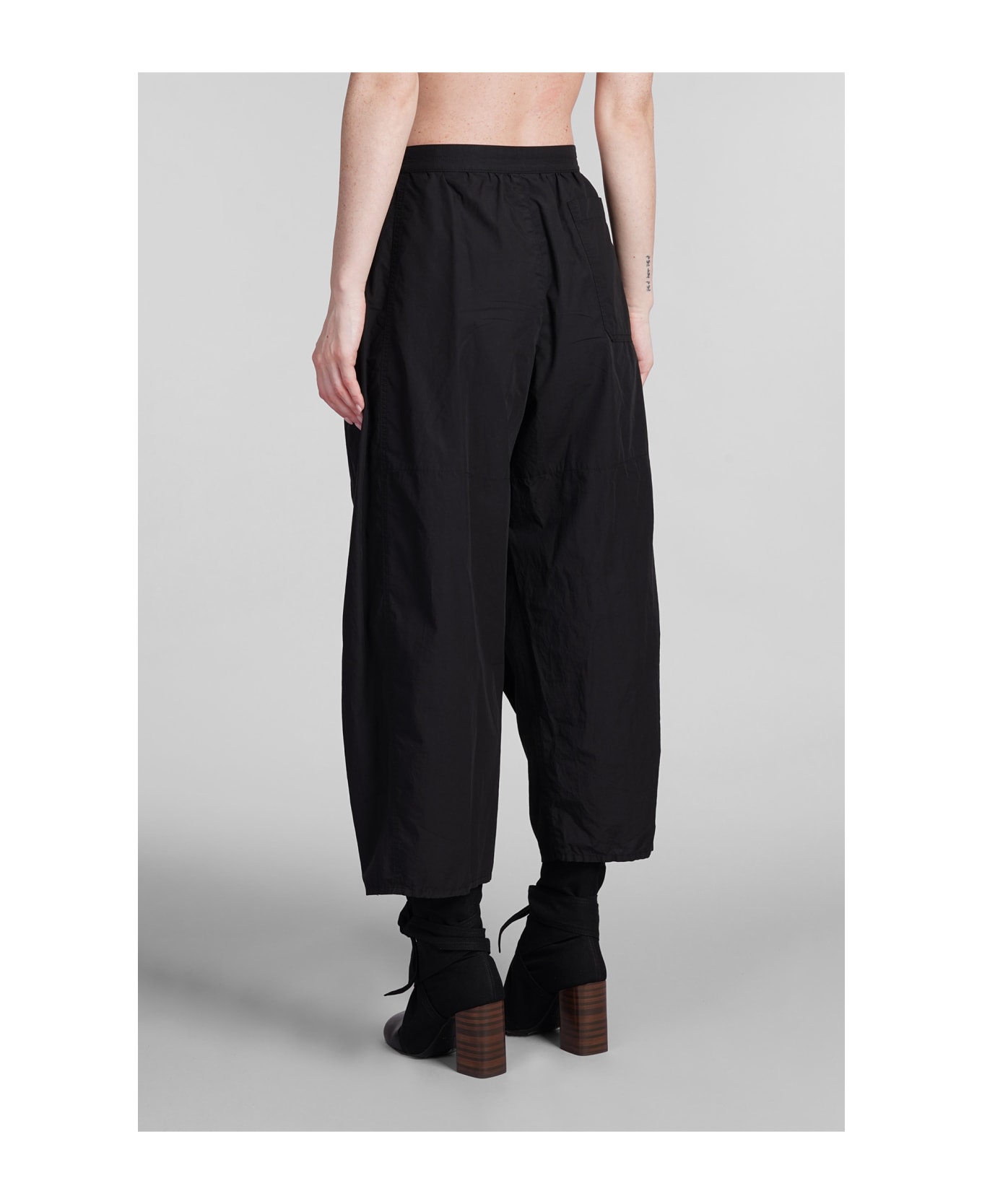 Lemaire Pants In Black Cotton - black ボトムス
