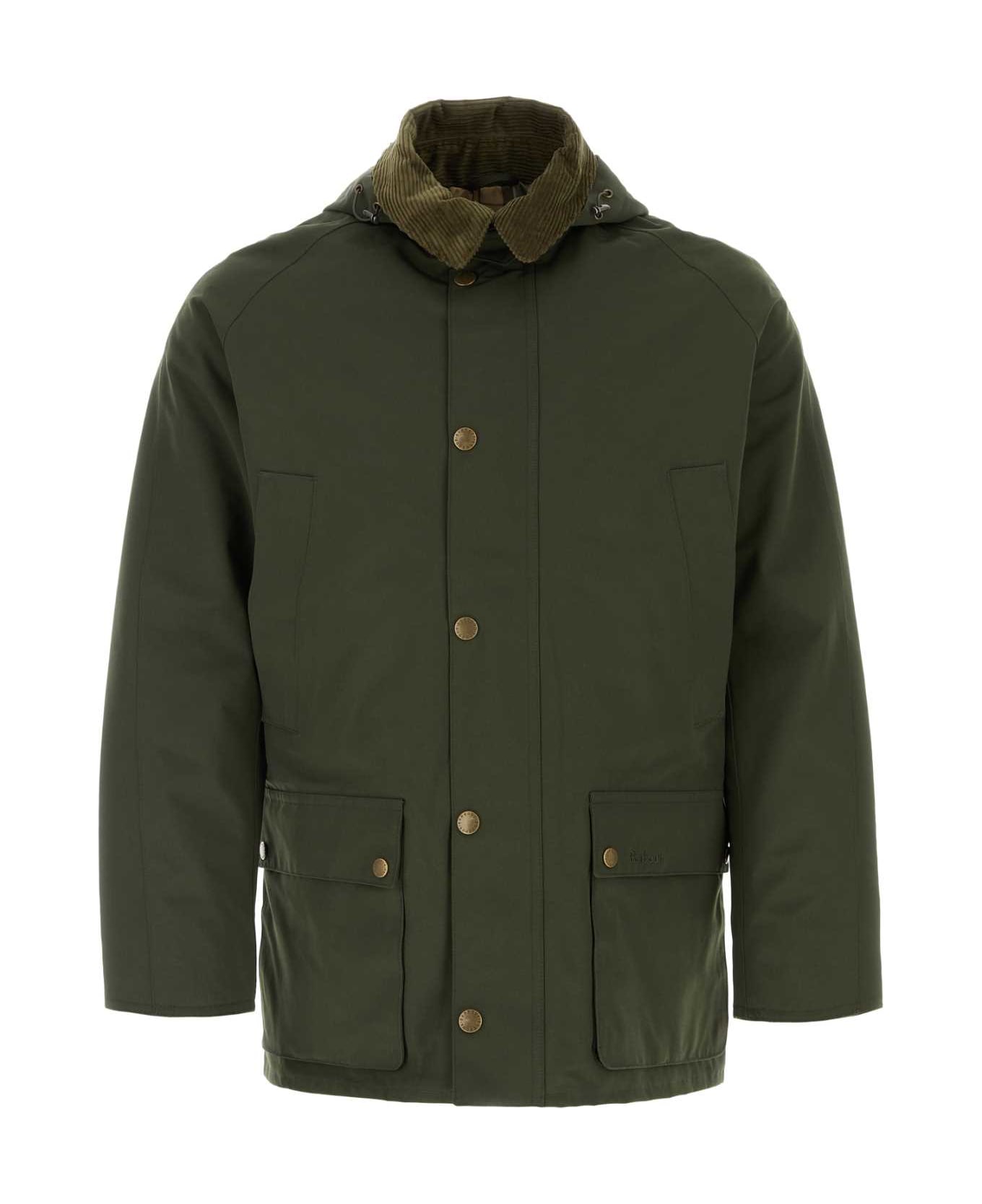 Barbour Olive Green Polyester Blend Ashby Jacket - SG72 ジャケット