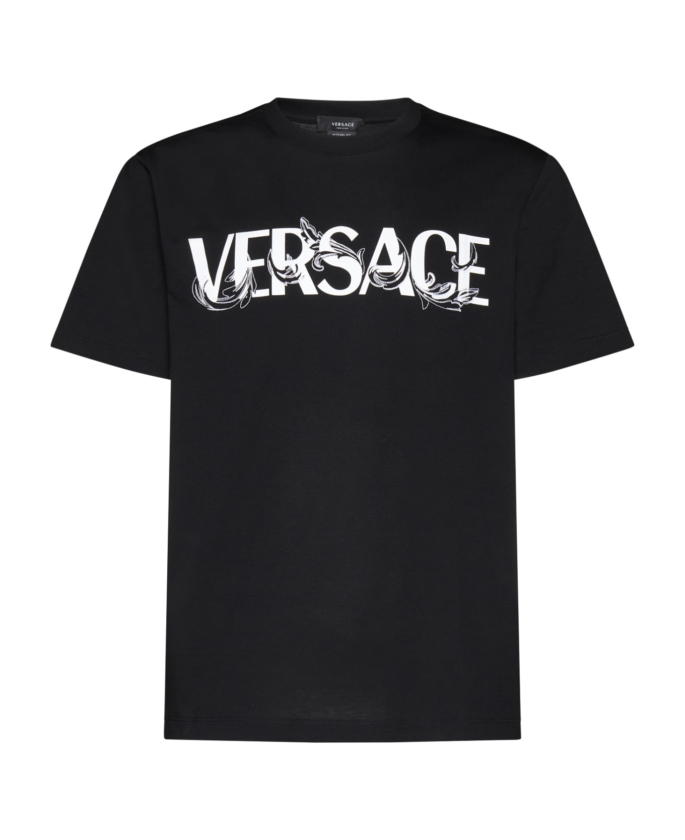 Versace Black T-shirt With Logo - Black シャツ