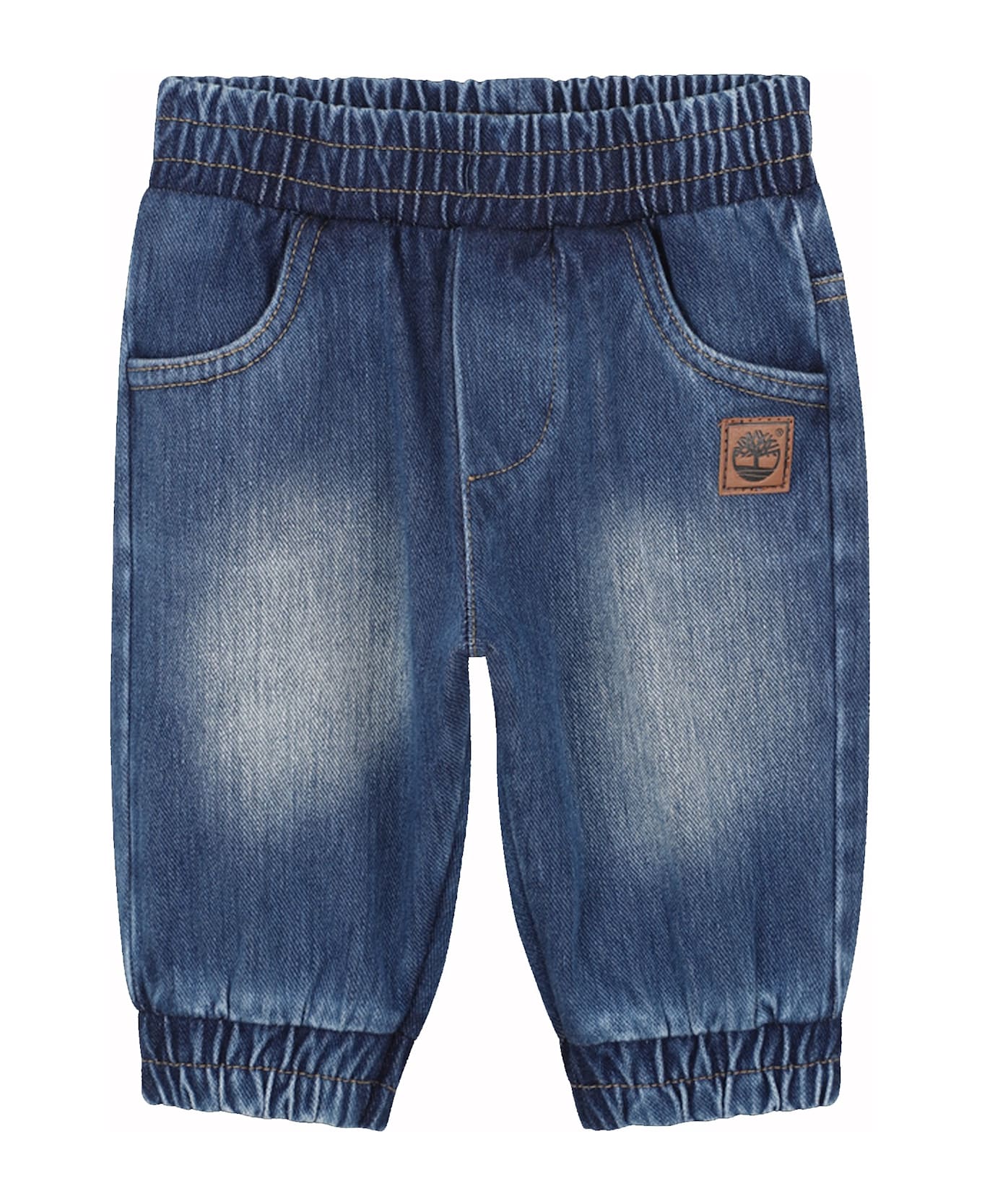 Timberland Denim Jeans For Baby Boy With Patch - Denim