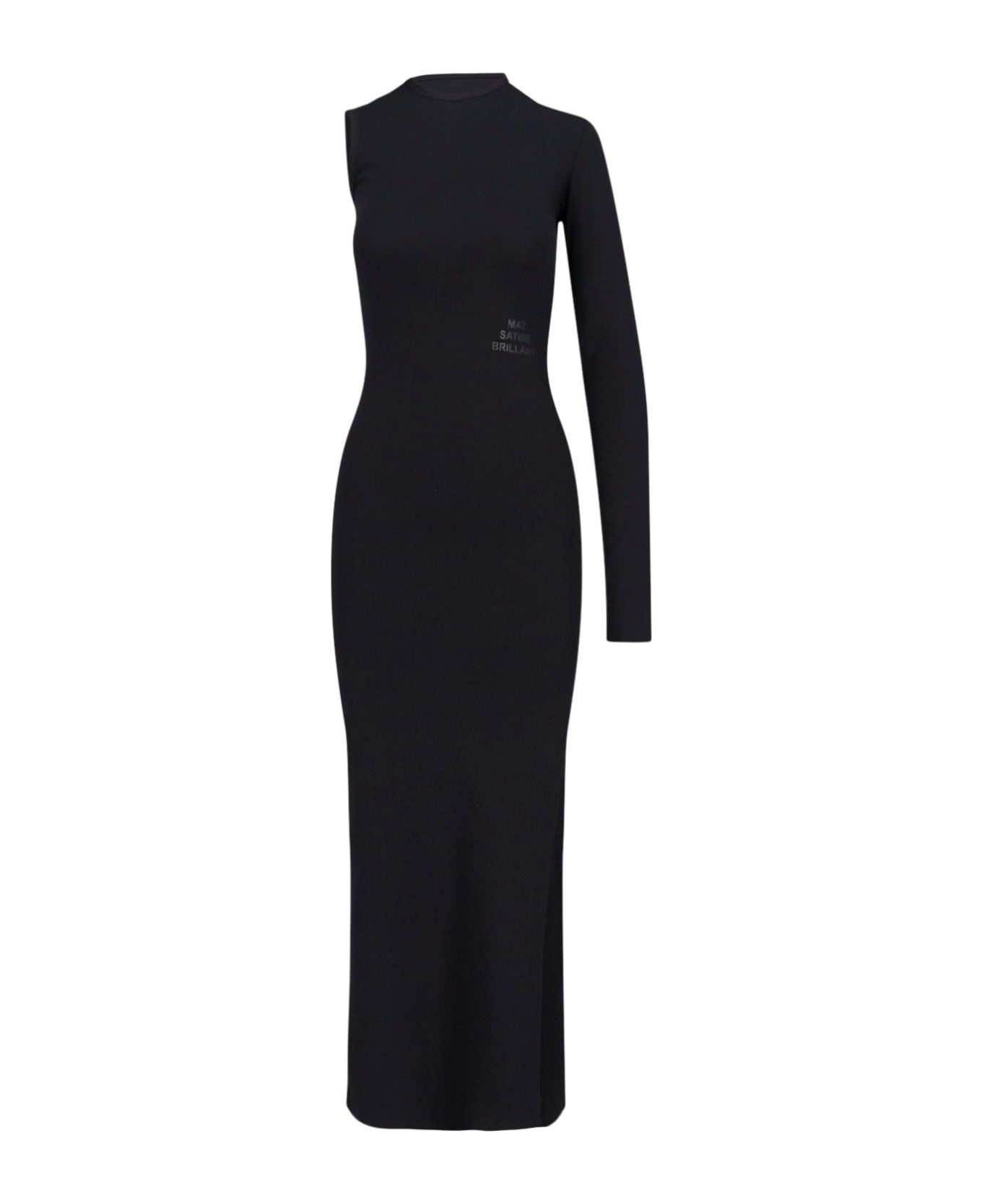 MM6 Maison Margiela Asymmetric Maxi Dress - Black