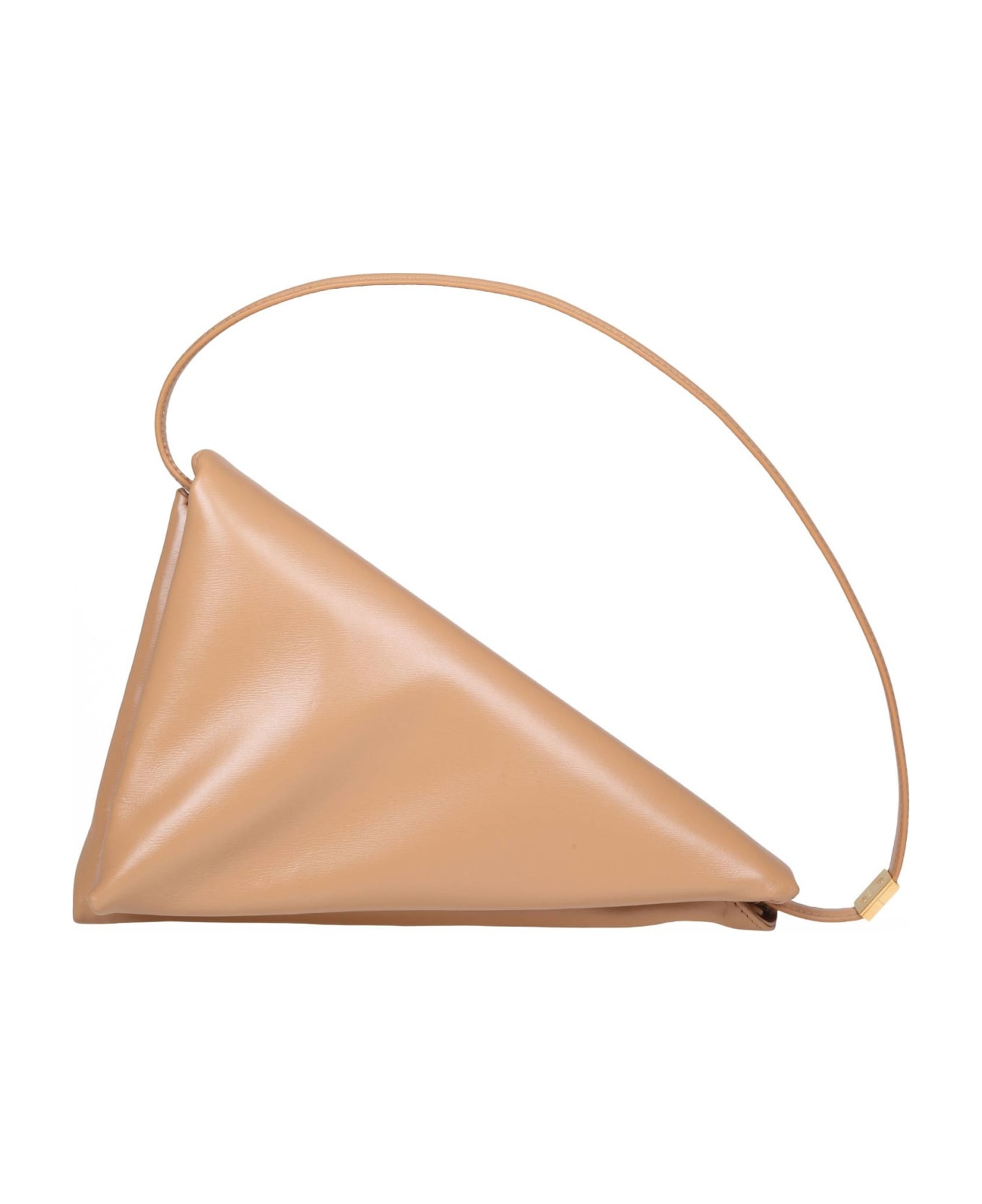 Marni Prisma Triangle Bag In Beige Leather - BEIGE