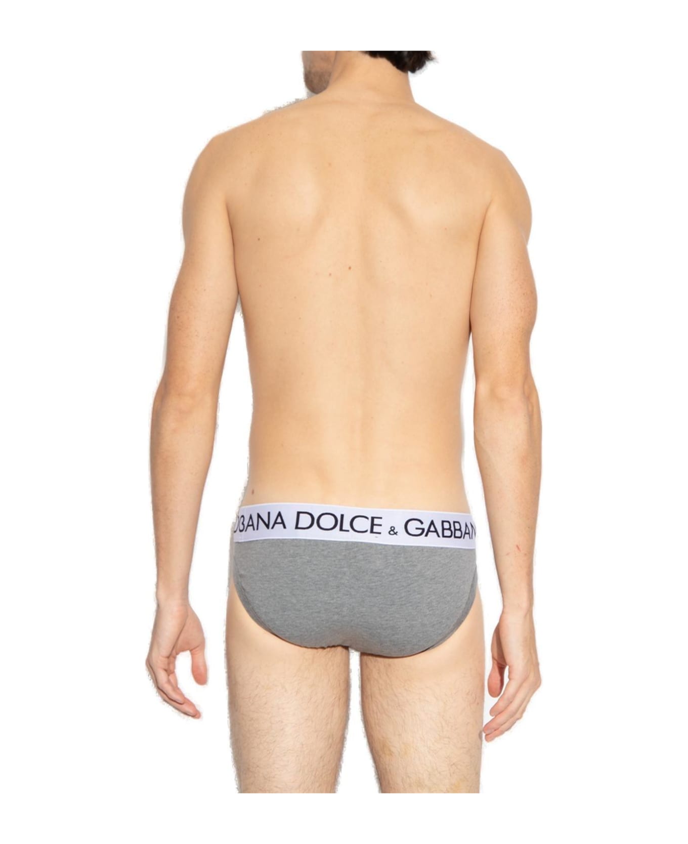 Dolce & Gabbana Two Way Stretched Mid-rise Briefs - MELANGE GREY