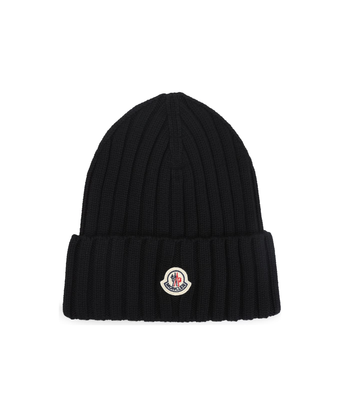 Moncler Virgin Wool Hat - Black 帽子