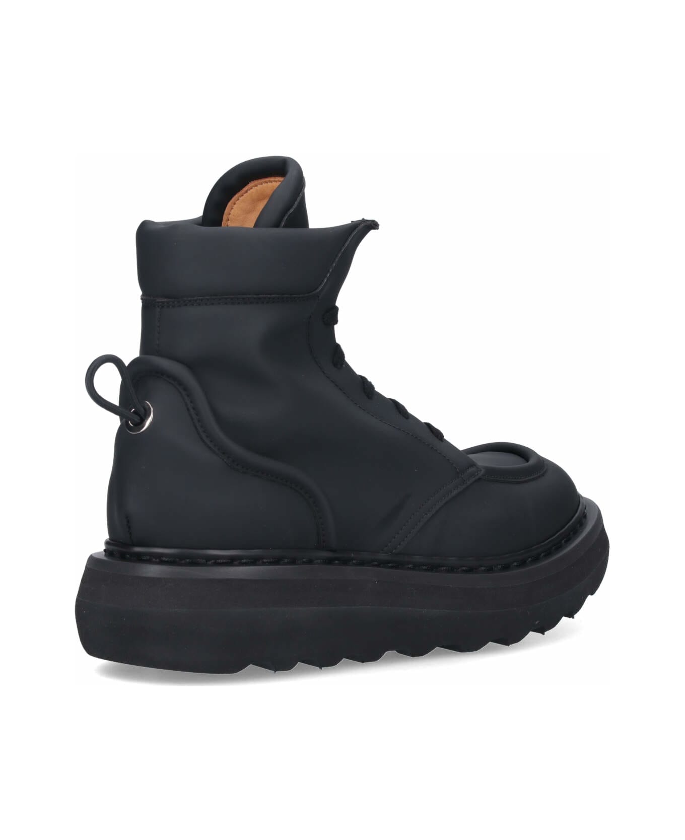 Premiata Lux Ankle Boots In Black Horse Leather - Black