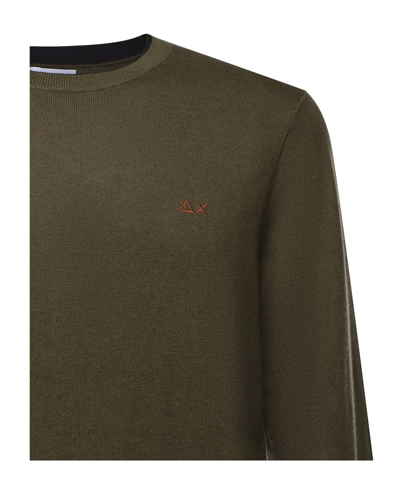 Sun 68 Wool And Cotton Sweater - DARK MILITARY