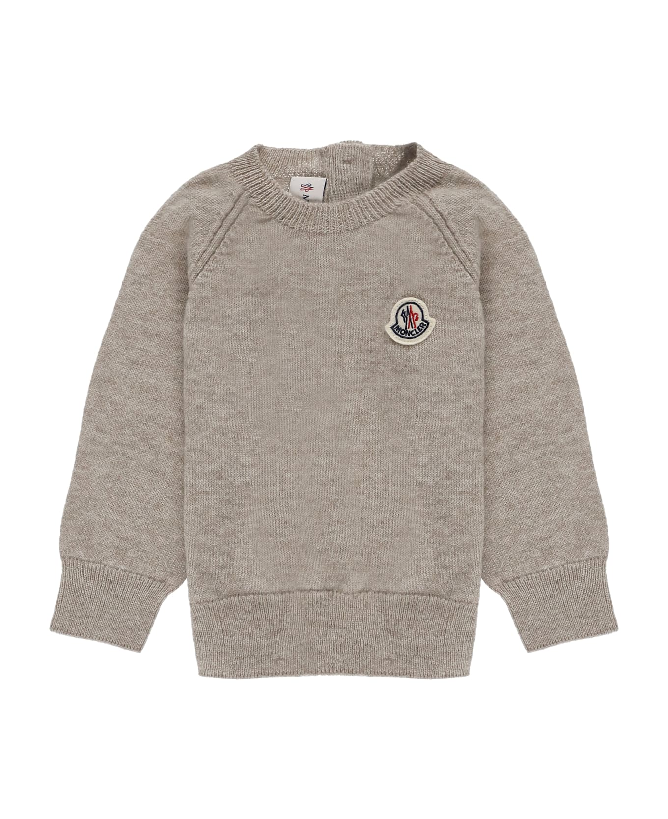 Moncler Cashmere Sweater With Logo - Beige
