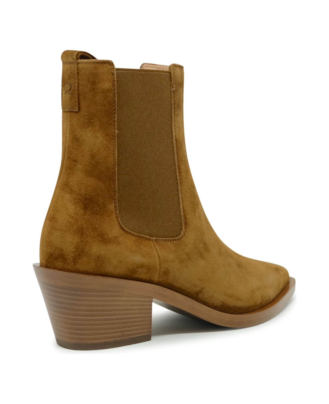 Gianvito Rossi G72901.45cuo.castexa Camel Suede Leather Boots - CAMEL