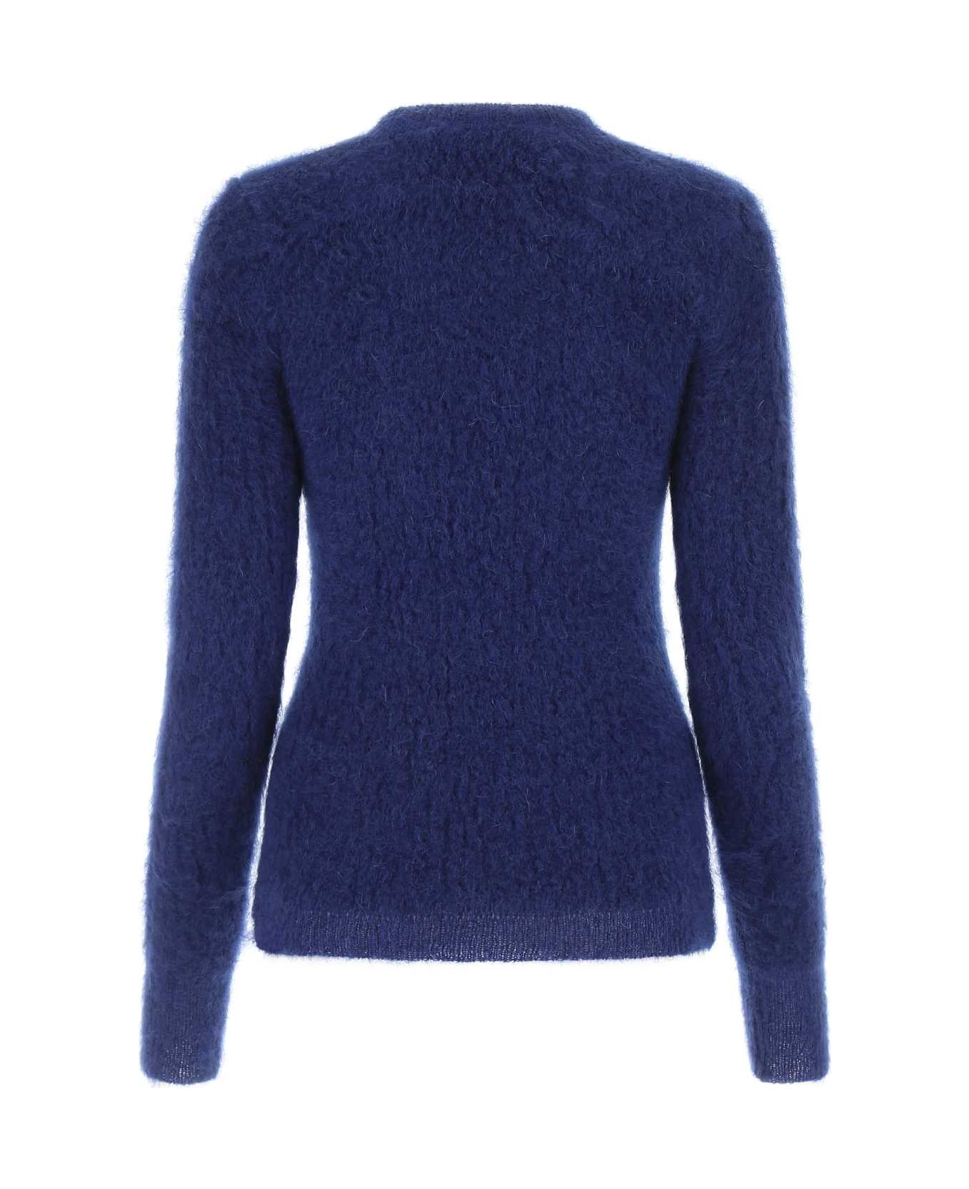 Isabel Marant Blue Mohair Blend Alford Sweater - 30EB ニットウェア