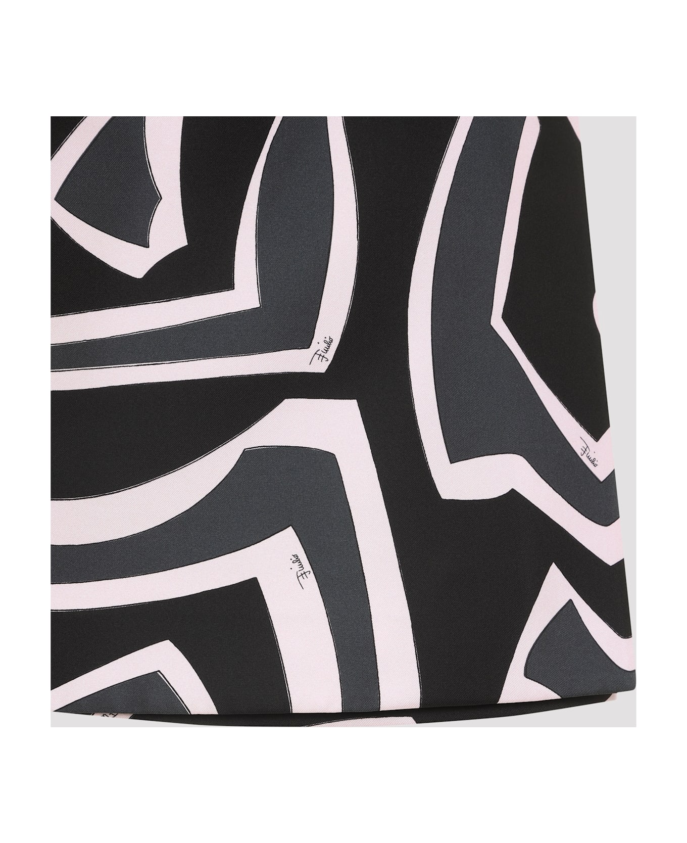 Pucci Silk Mini Skirt - Black Pink