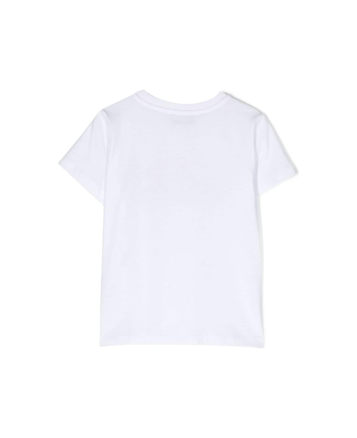 Moschino White T-shirt With Logo And Teddy Bear In Cotton Boy - White