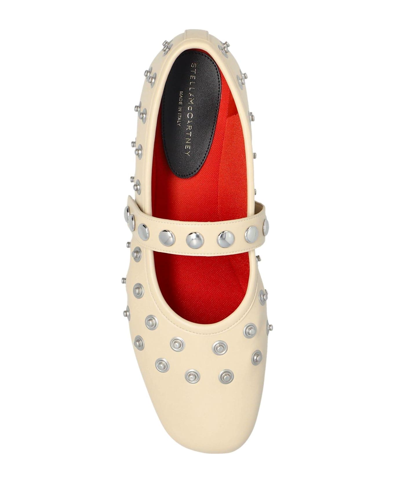 Stella McCartney Ryder Stud Embellished Ballet Flats - Cream