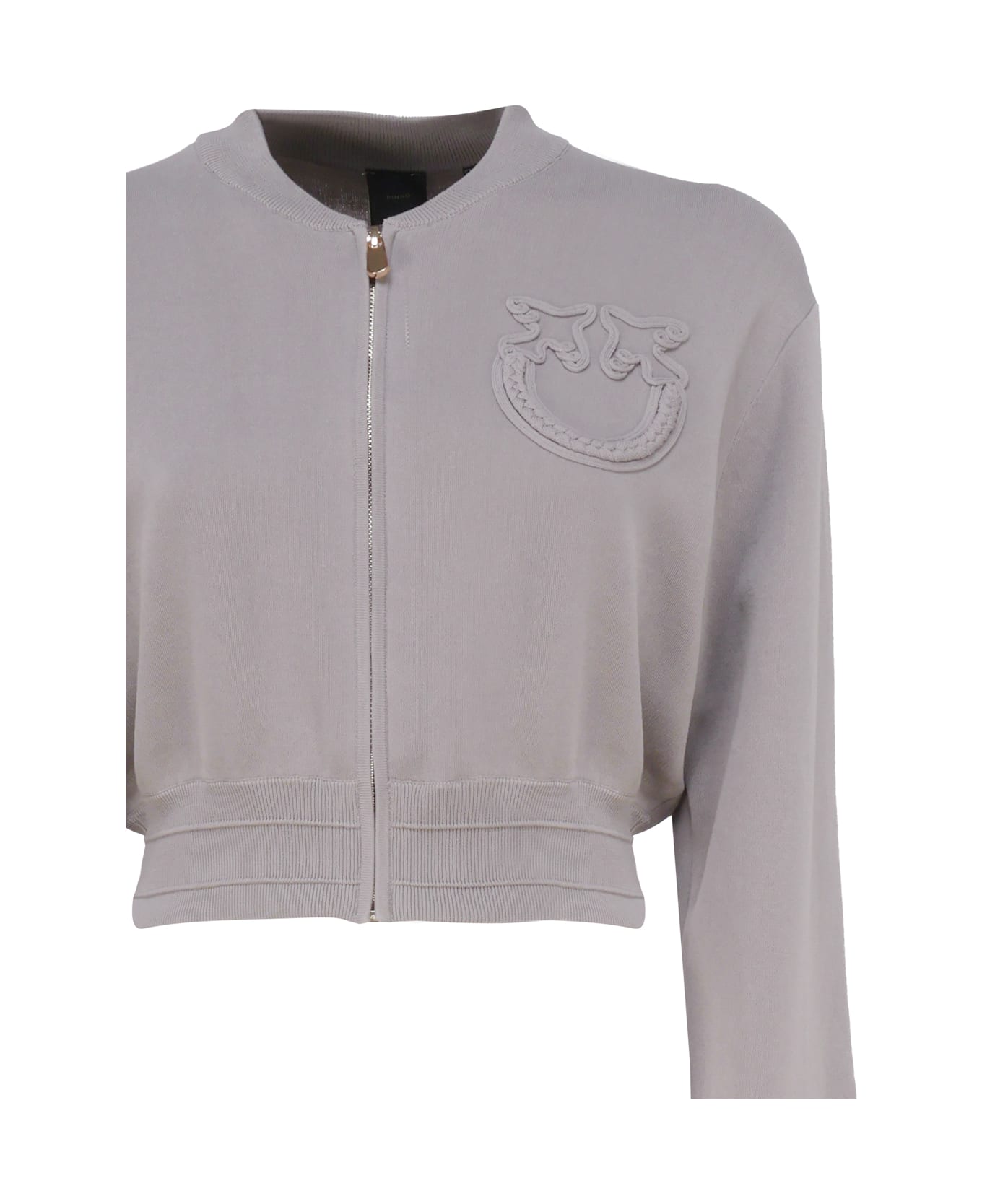 Pinko Short Fleece Bomber Jacket - Grey