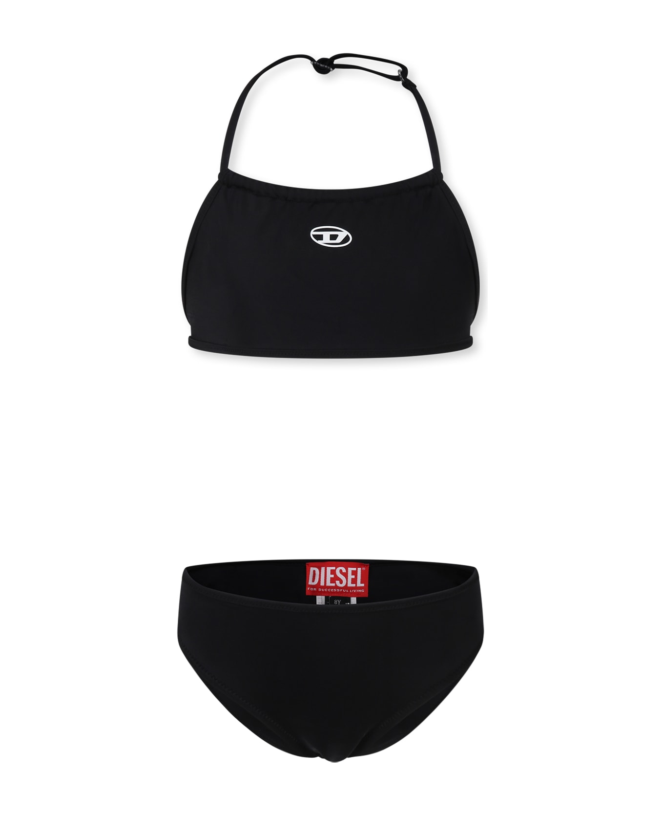 Diesel Black Bikini For Girl With Logo - Black