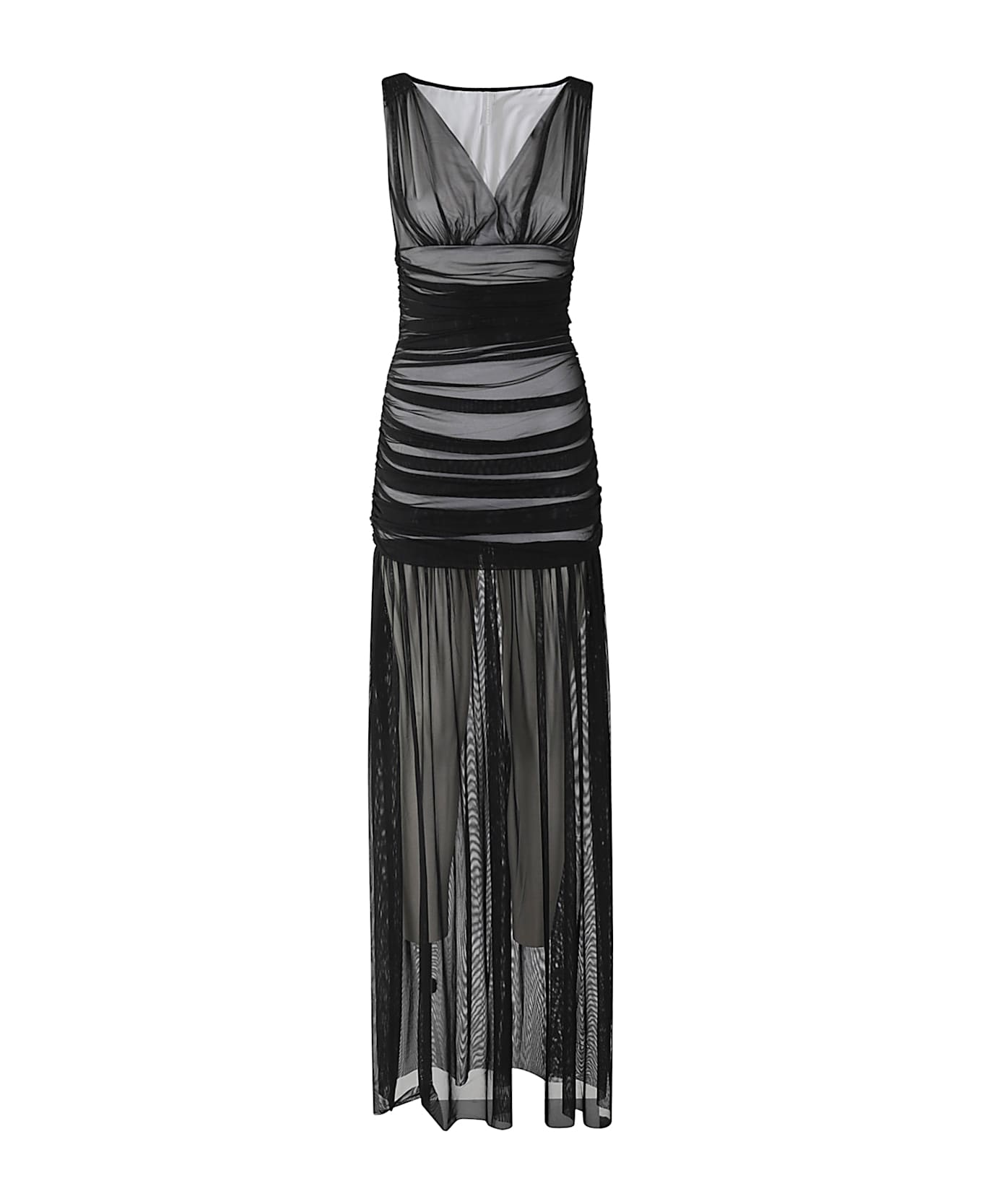 Norma Kamali Tara Pickleball Gown - Black Snow White