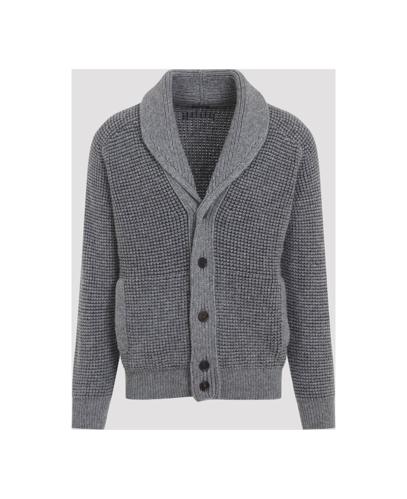 Zegna Cashmere Cardigan - GREY