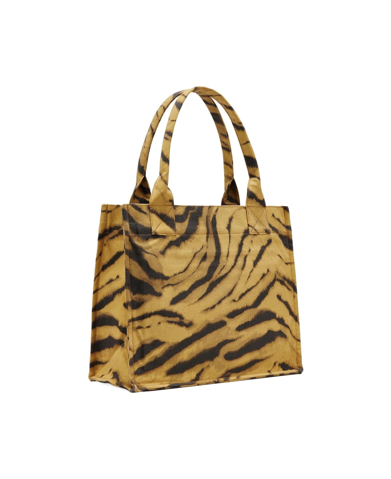 Ganni Recycled Cotton Large Tote Bag - BROWN