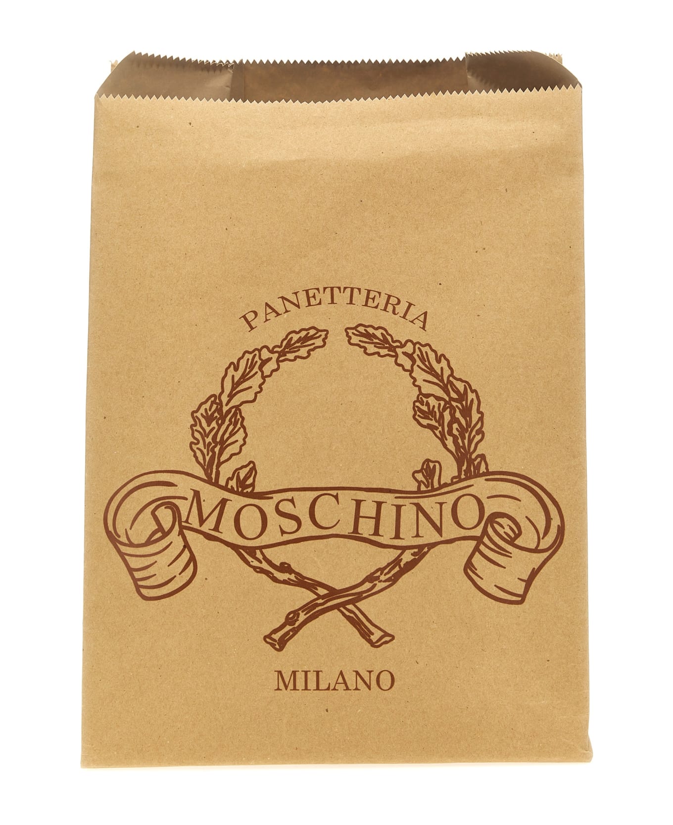 Moschino 'bakery Paper Bag' Clutch Bag - Beige