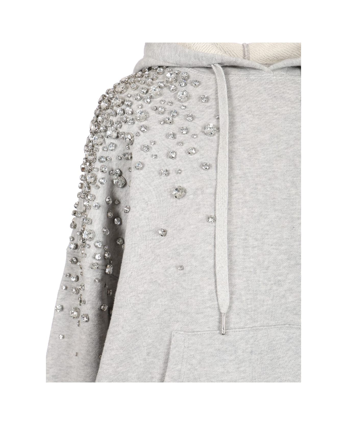Golden Goose Grey Hoodie With Crystals - MULTICOLOUR