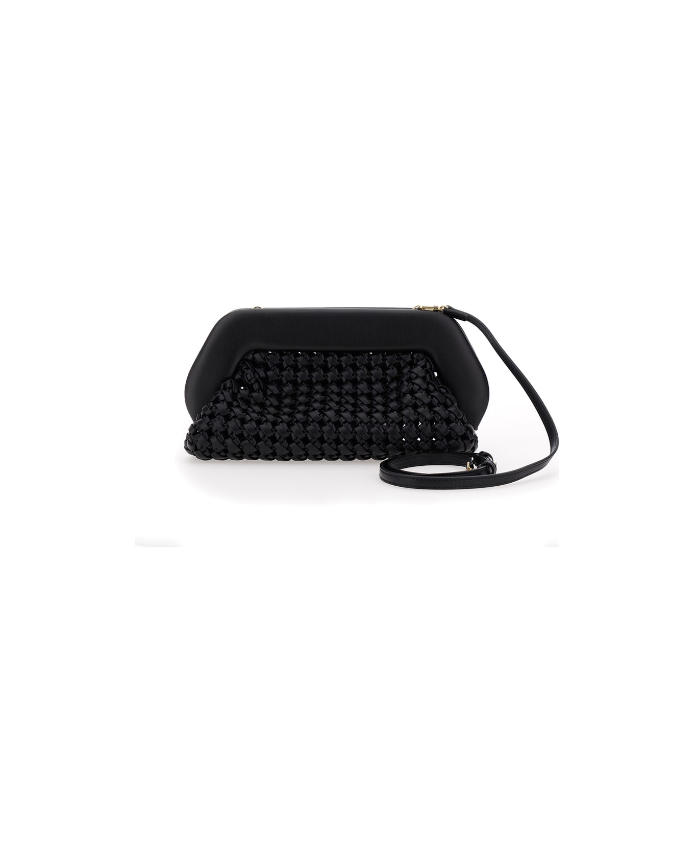 THEMOIRè 'bios Knots' Black Clutch Bag With Braided Design In Eco Leather Woman - Black