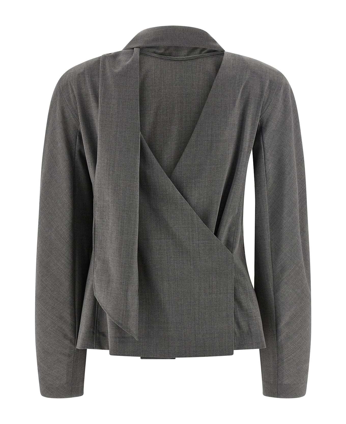 Jacquemus 
la Blouse Chale
 Shirt - Gray