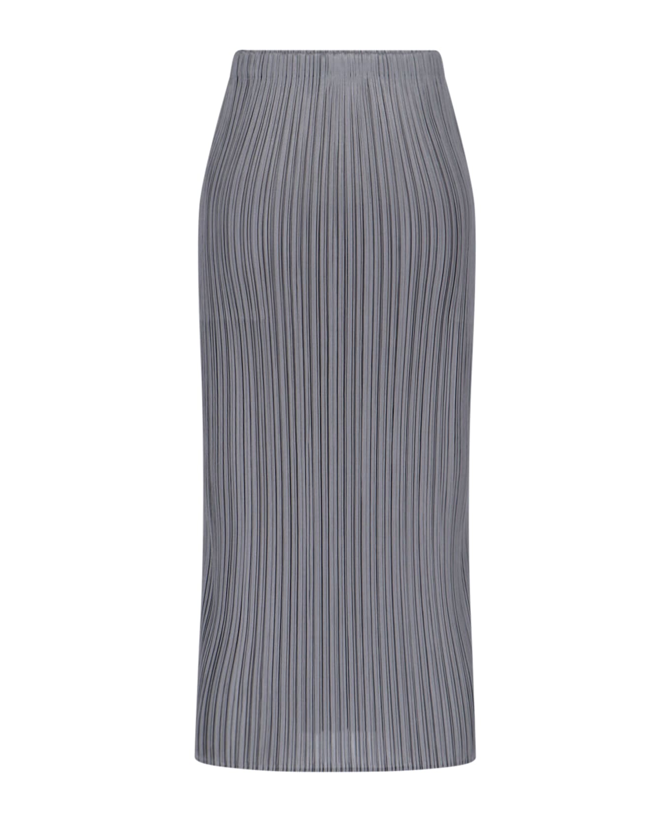 Pleats Please Issey Miyake Pleated Midi Skirt - Gray