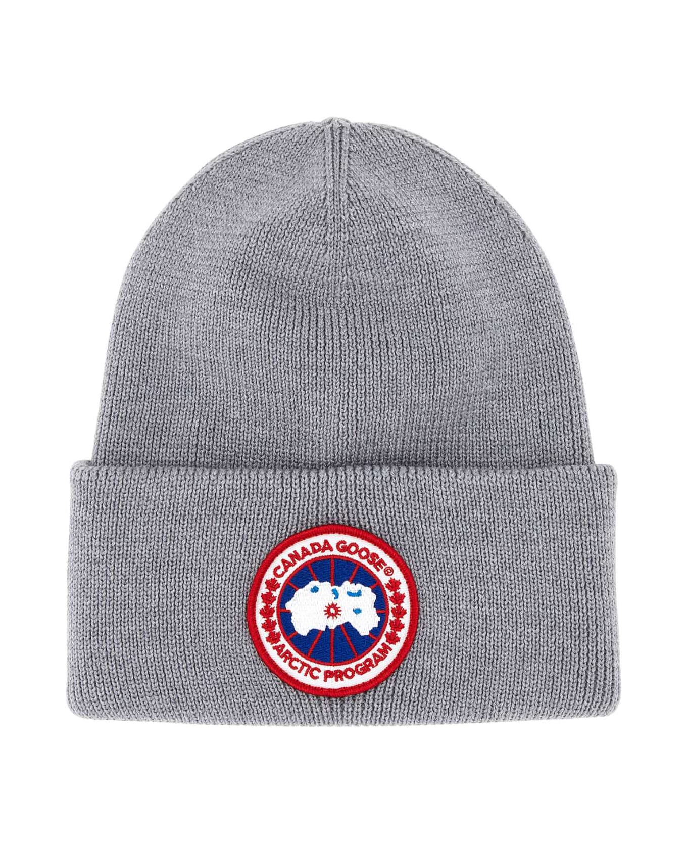 Canada Goose Grey Wool Arctic Beanie Hat - HEATHERGREYGRISCHINE