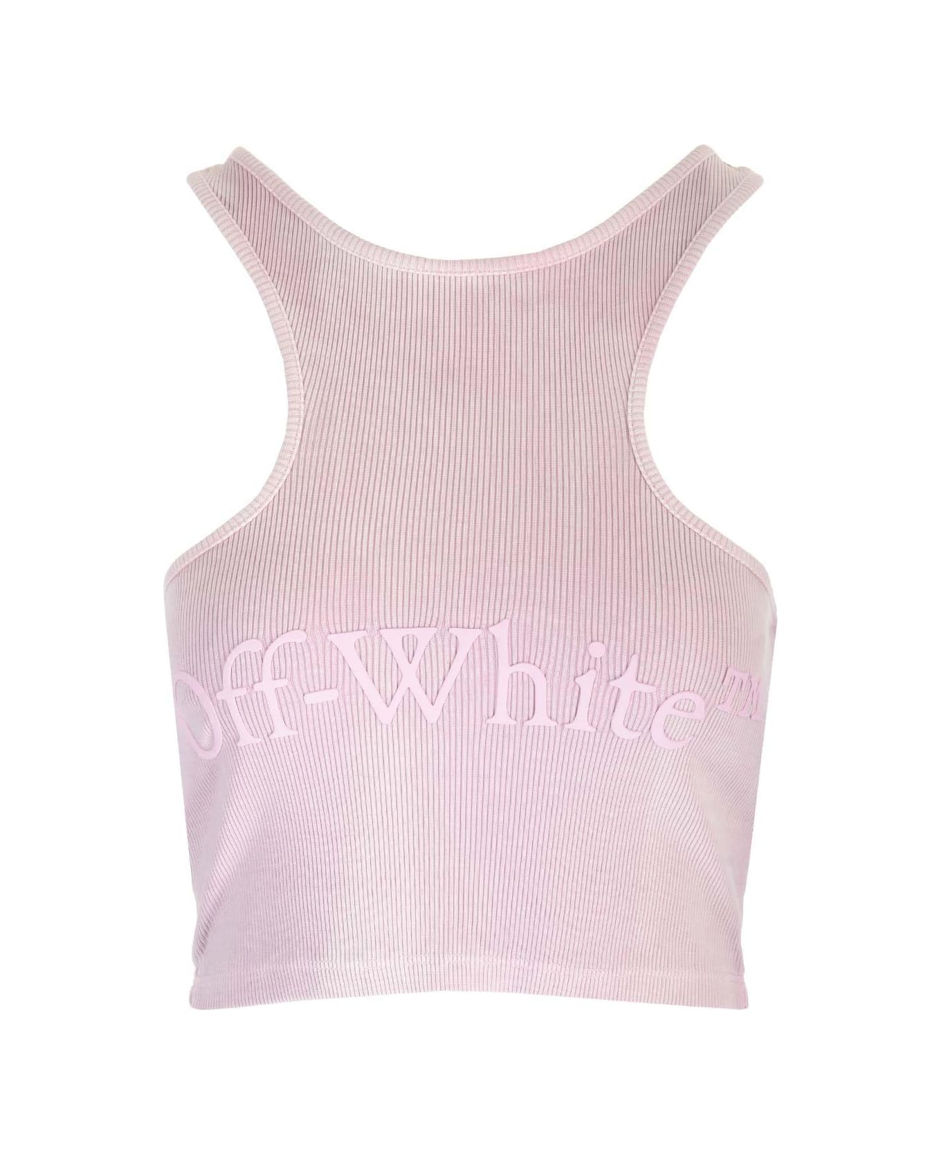 Off-White Laundry Rib Rowing Sleeveless Top - Violet