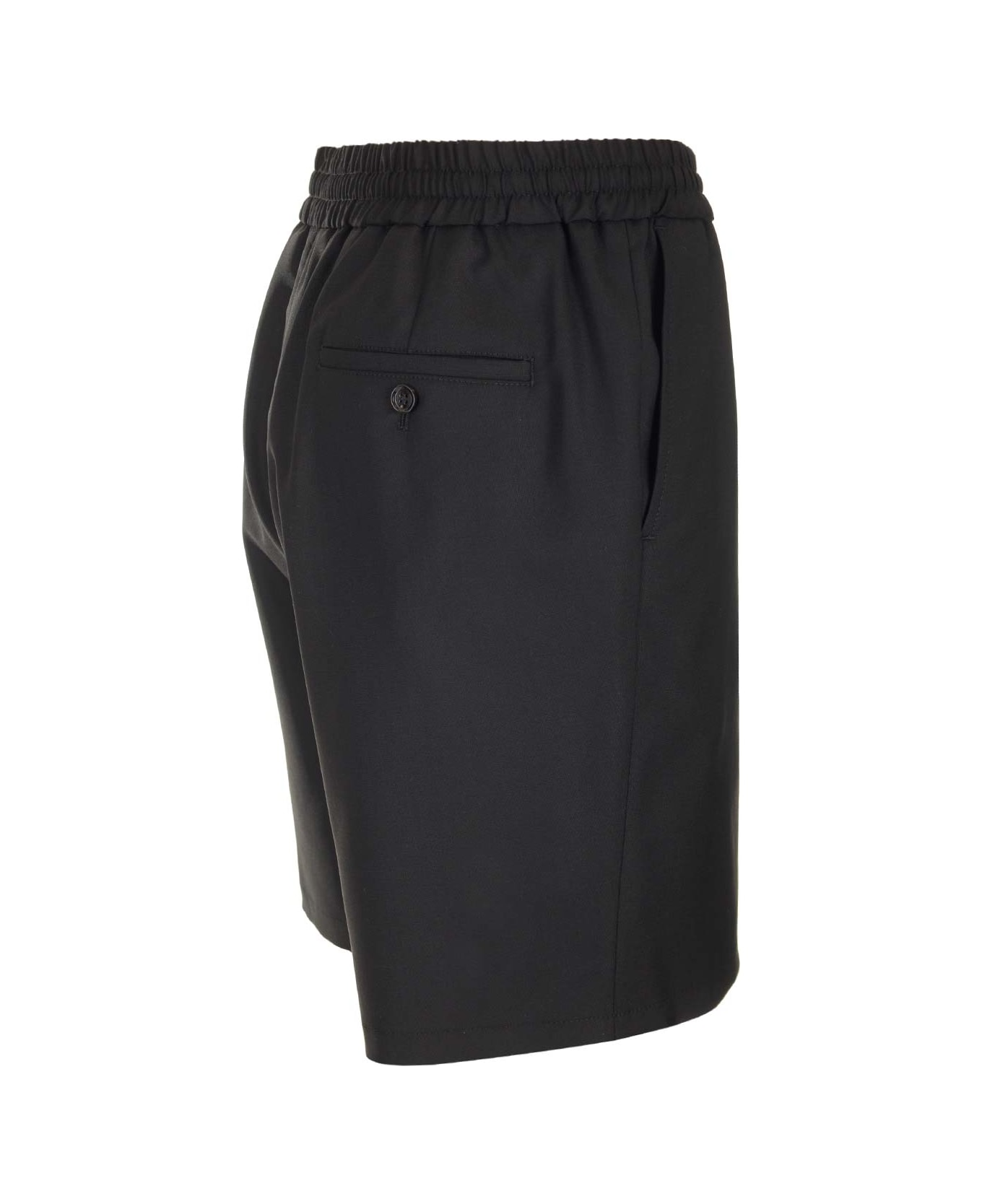 Ami Alexandre Mattiussi Black Wool Bermuda Shorts - 001 BLACK