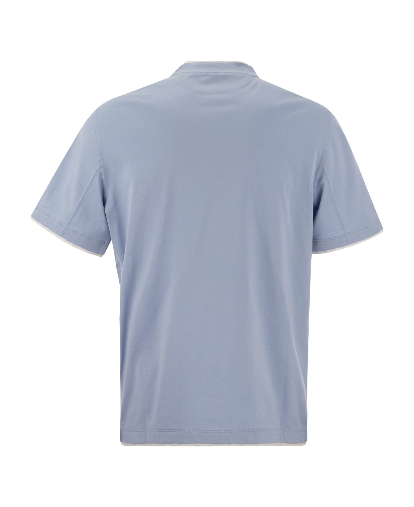 Brunello Cucinelli Layered T-shirt - Light Blue