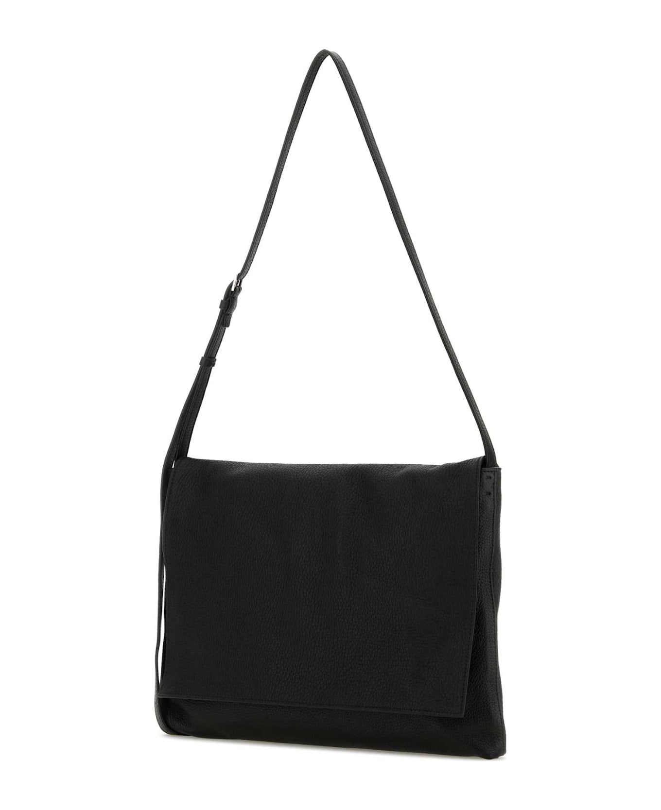 The Row Black Leather Nan Crossbody Bag - BLACK ANS