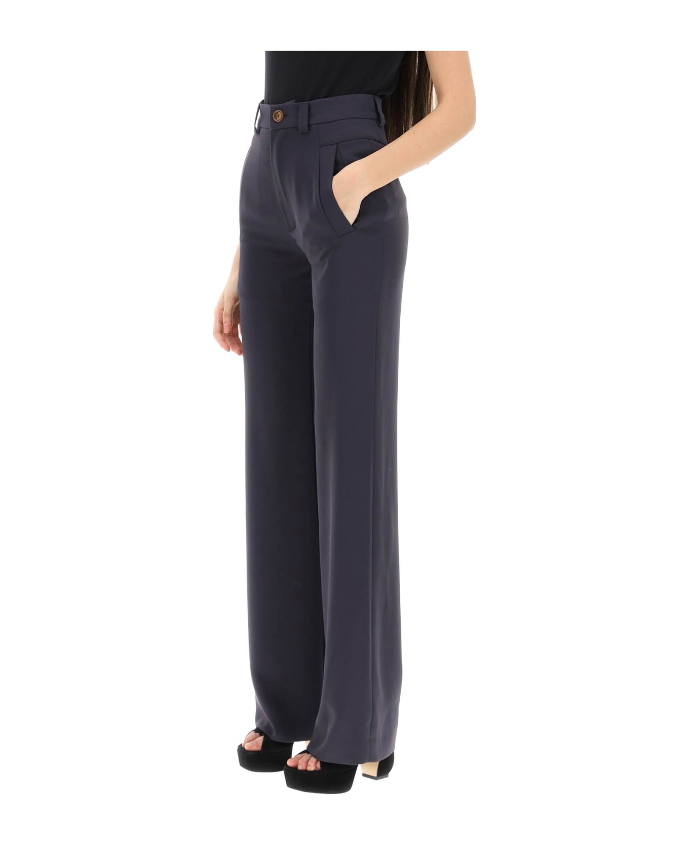 Vivienne Westwood 'ray' Trousers In Recycled Cady - BLUE (Blue)