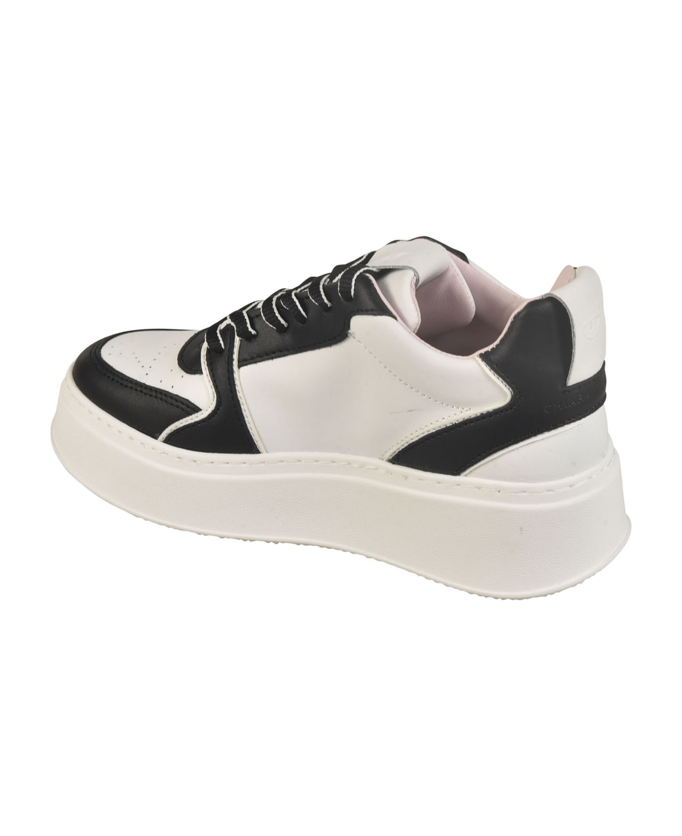 Chiara Ferragni School Sneakers - White/Black ウェッジシューズ
