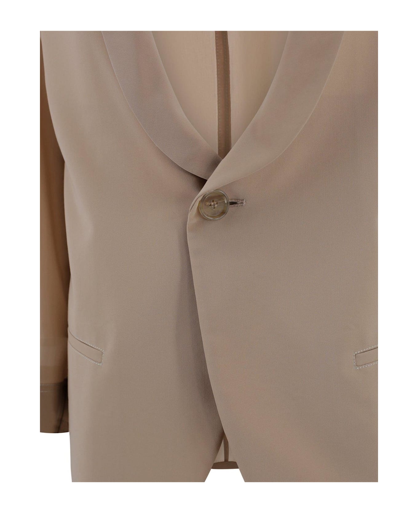 Philosophy di Lorenzo Serafini Etamine Single Breasted Jacket - Fantasia Beige