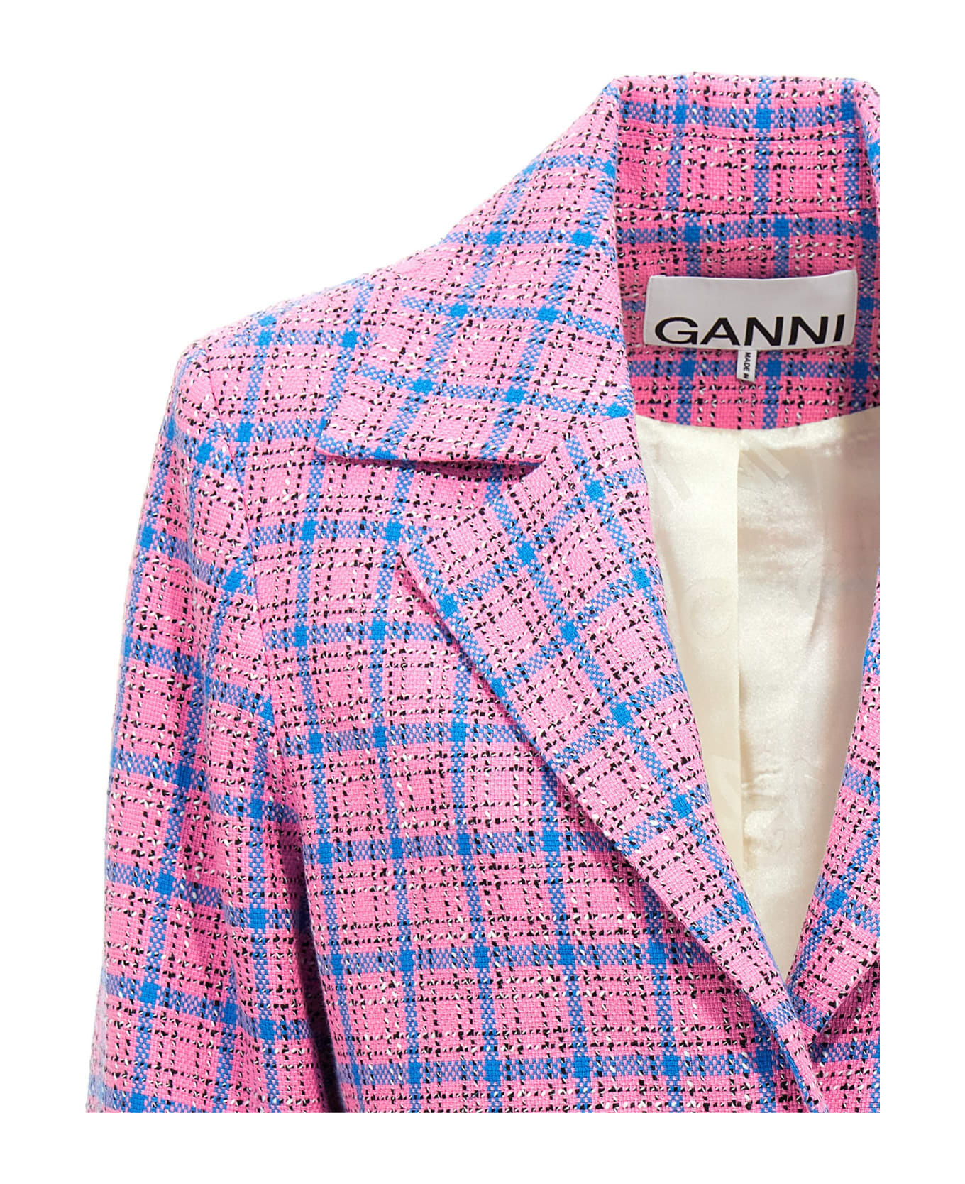 Ganni Cropped Blazer - Pink