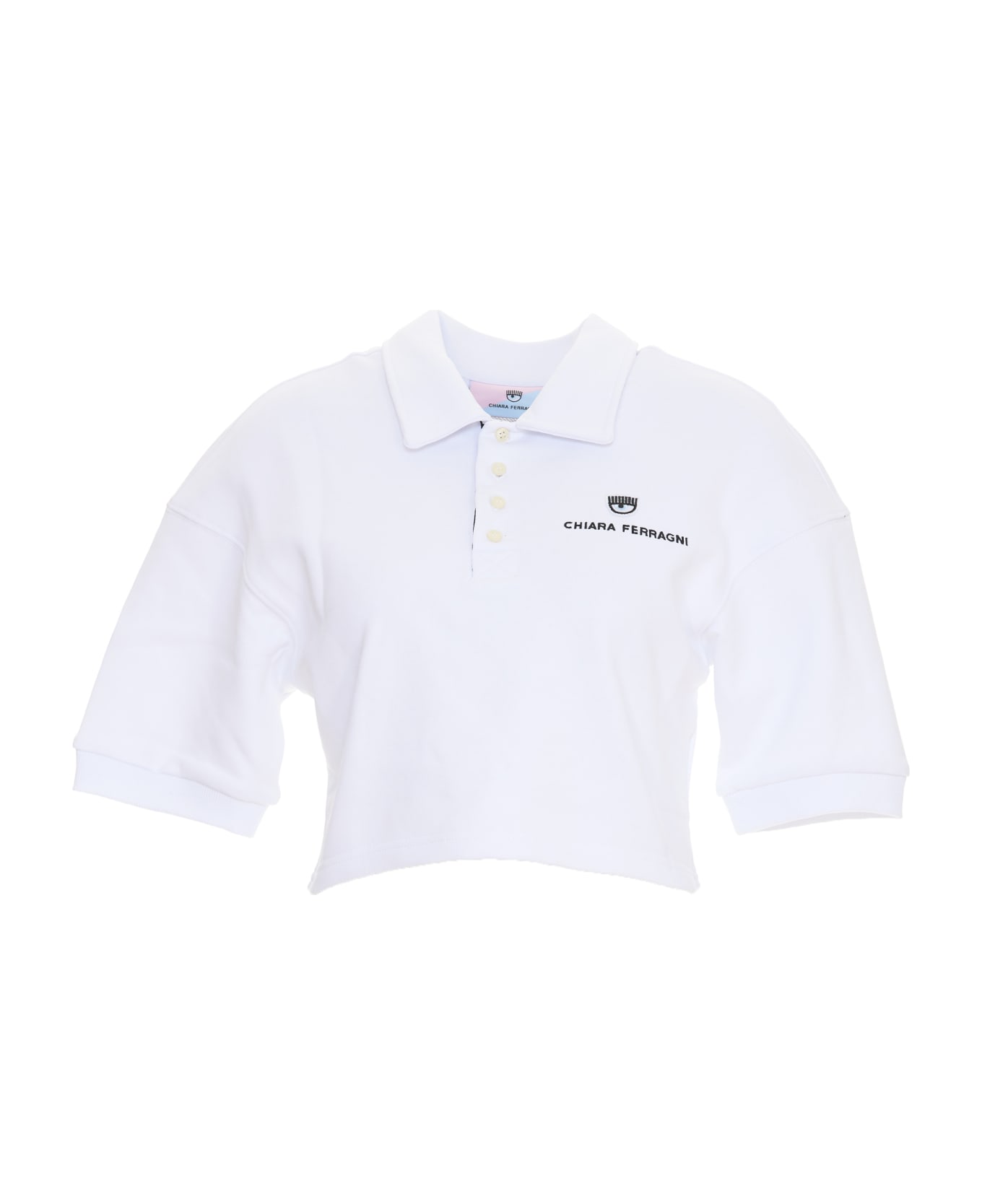Chiara Ferragni Logo Polo Shirt - WHITE ポロシャツ
