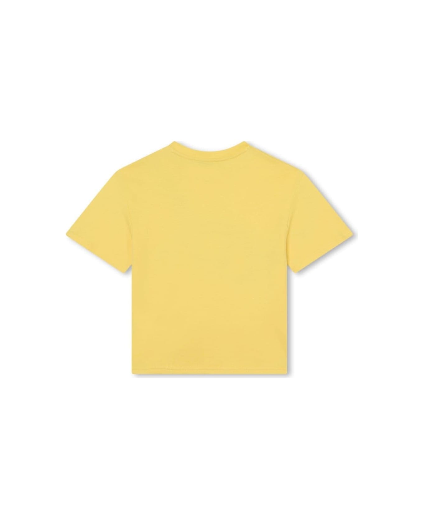 Little Marc Jacobs Yellow T-shirt With Bag Print At The Front In Cotton Girl - Yellow