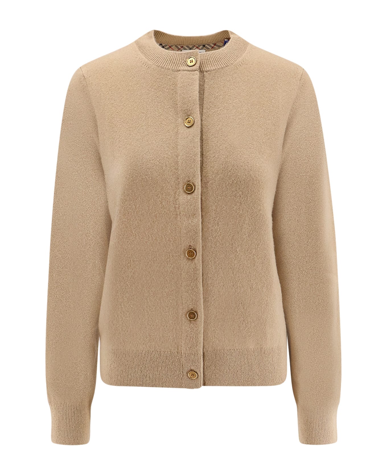 Burberry Clara Cashmere Blend Cardigan - FLAX