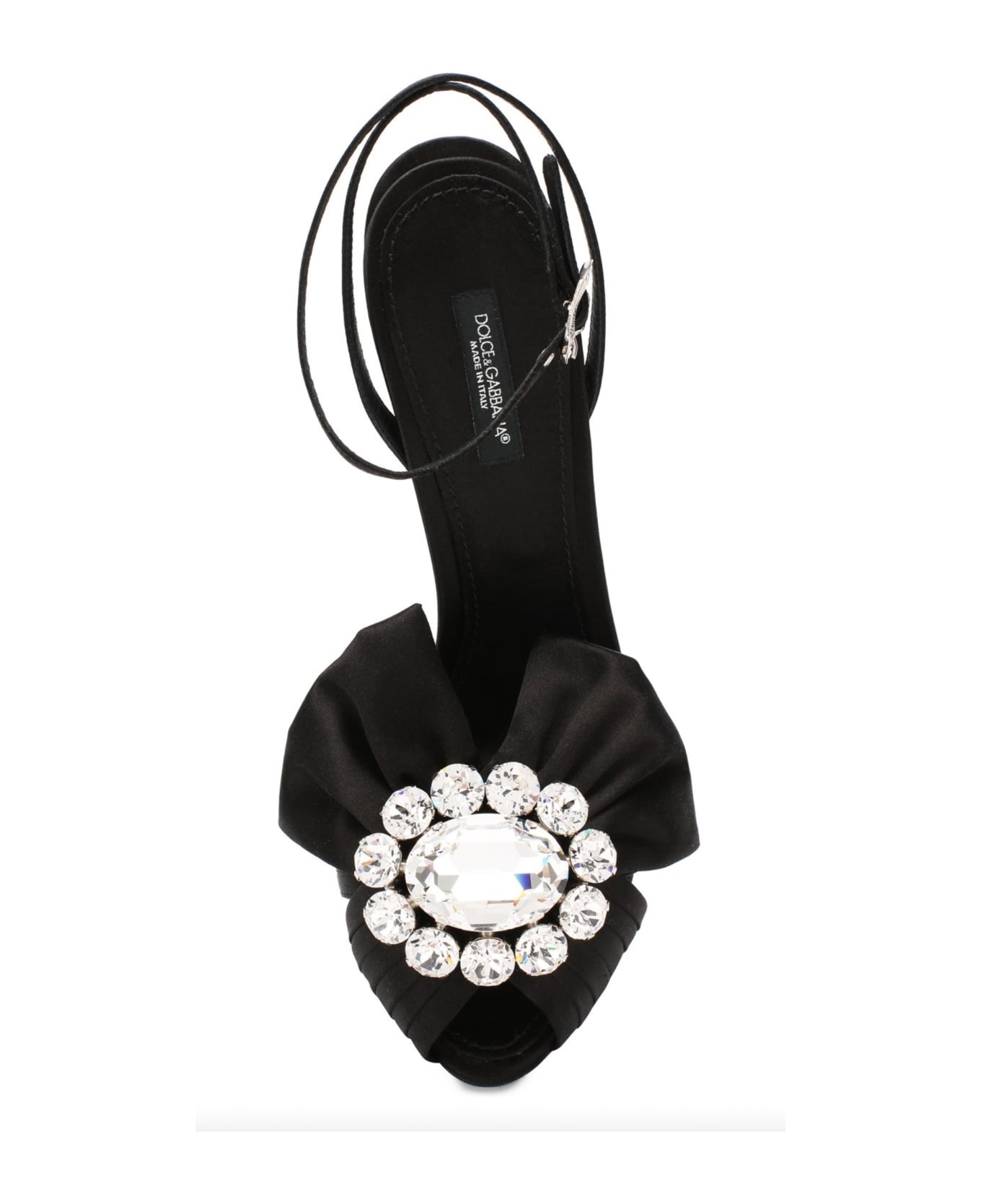 Dolce & Gabbana Bette Crystal Sandals - Black