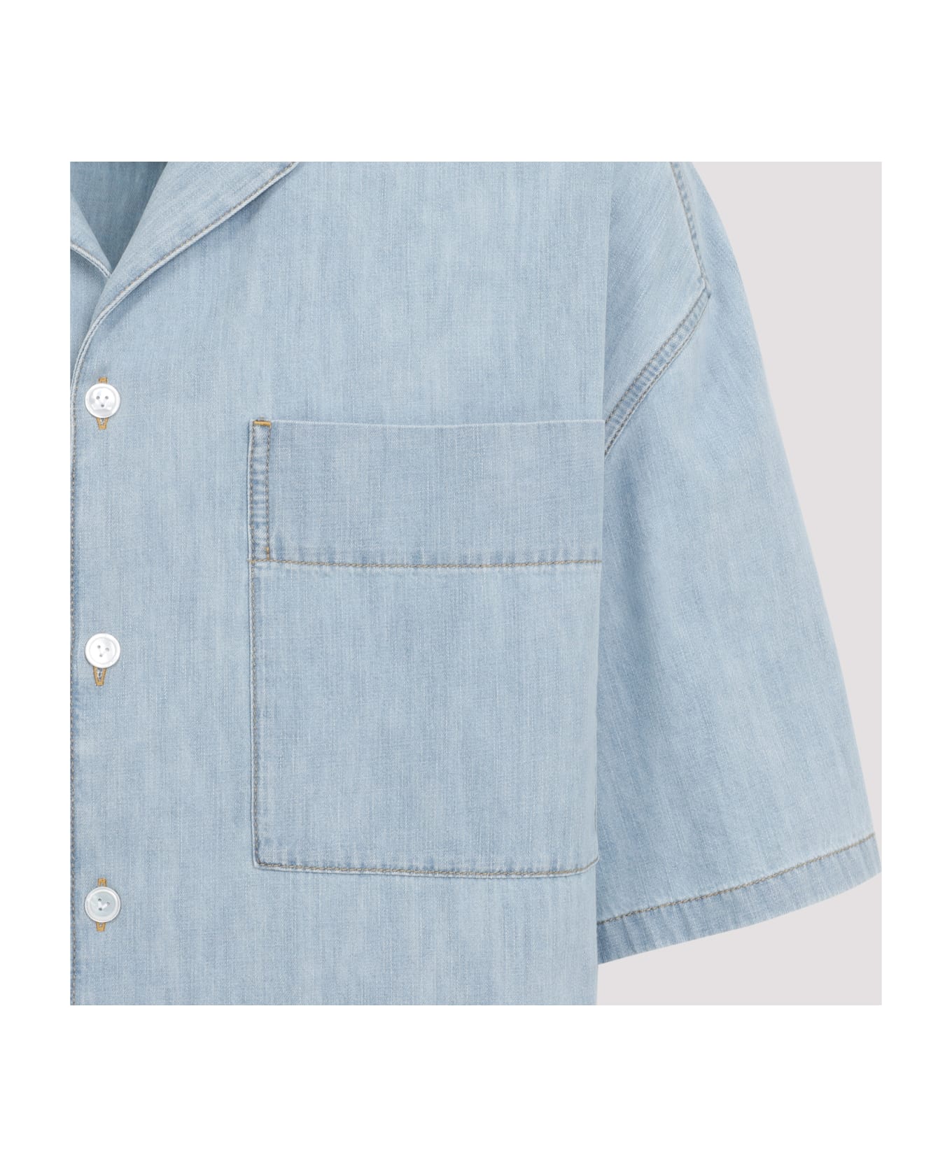 Bottega Veneta Chambray Shirt - Light Bleach