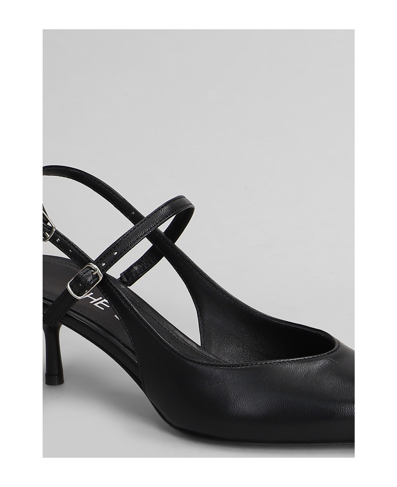 The Seller Pumps In Black Leather - black