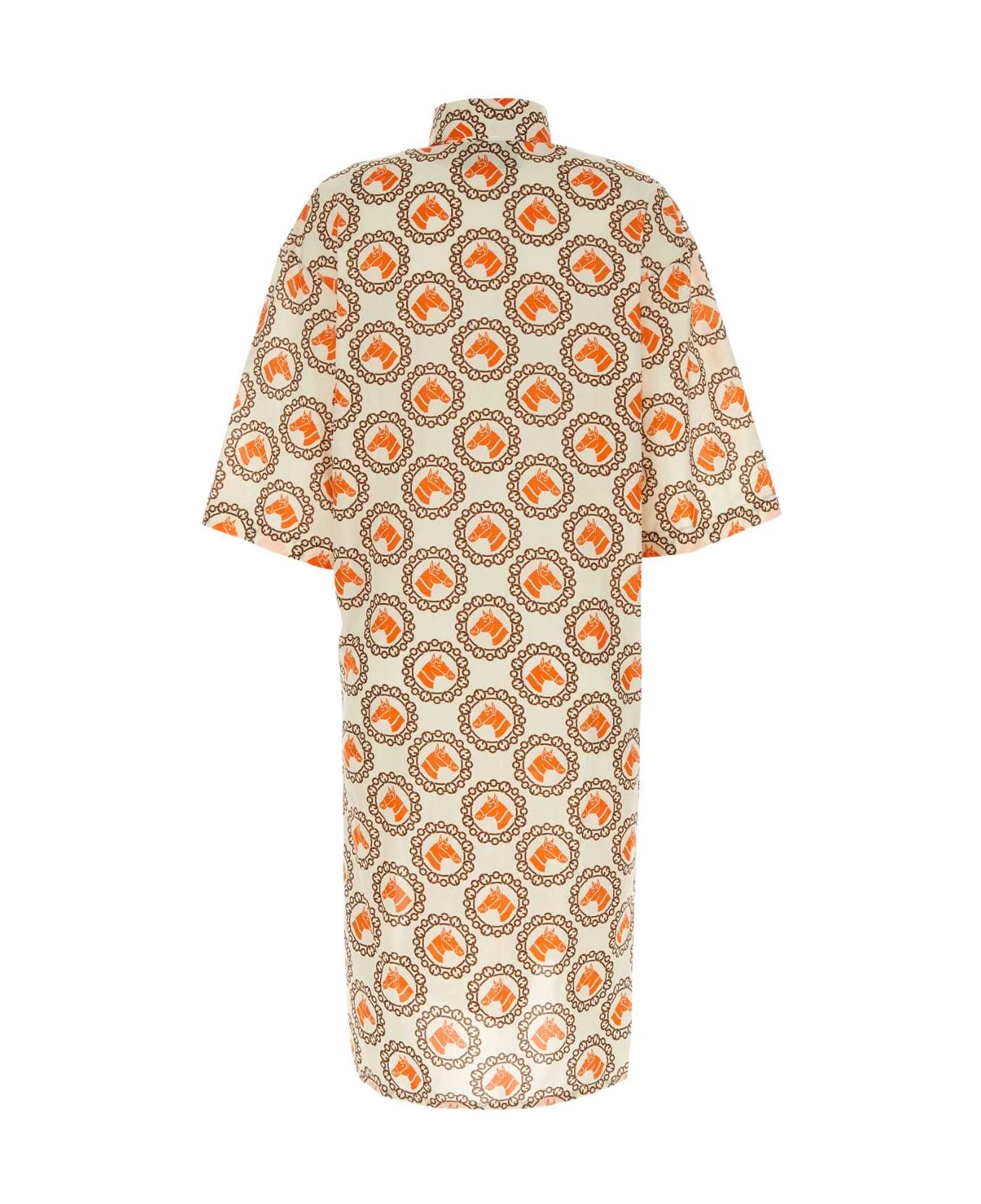 Gucci Printed Cotton Dress - IVORYORANGEMC