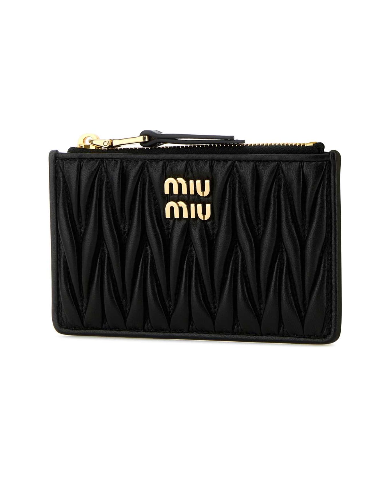 Miu Miu Leather Card Holder - NERO