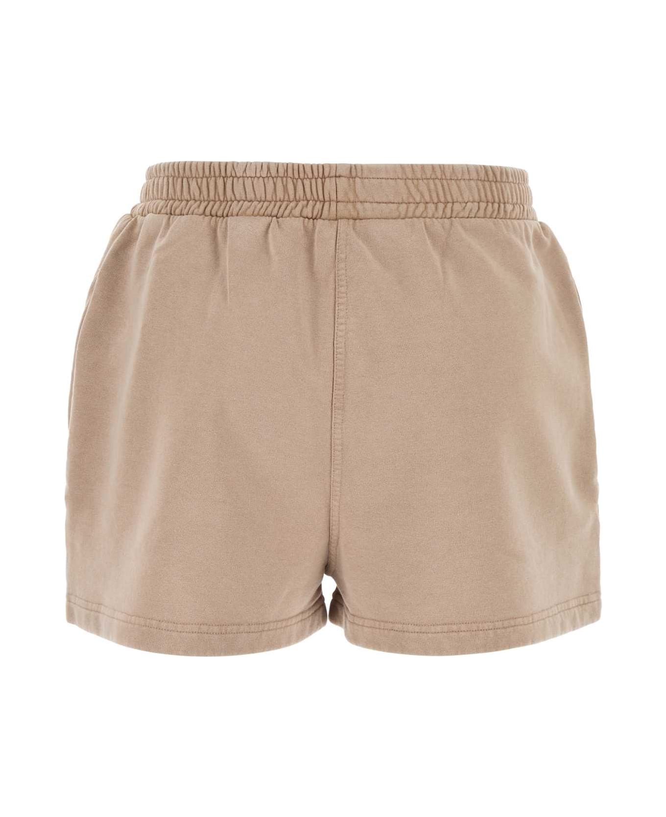 Fendi Cappuccino Cotton Shorts - TOFFEE-25