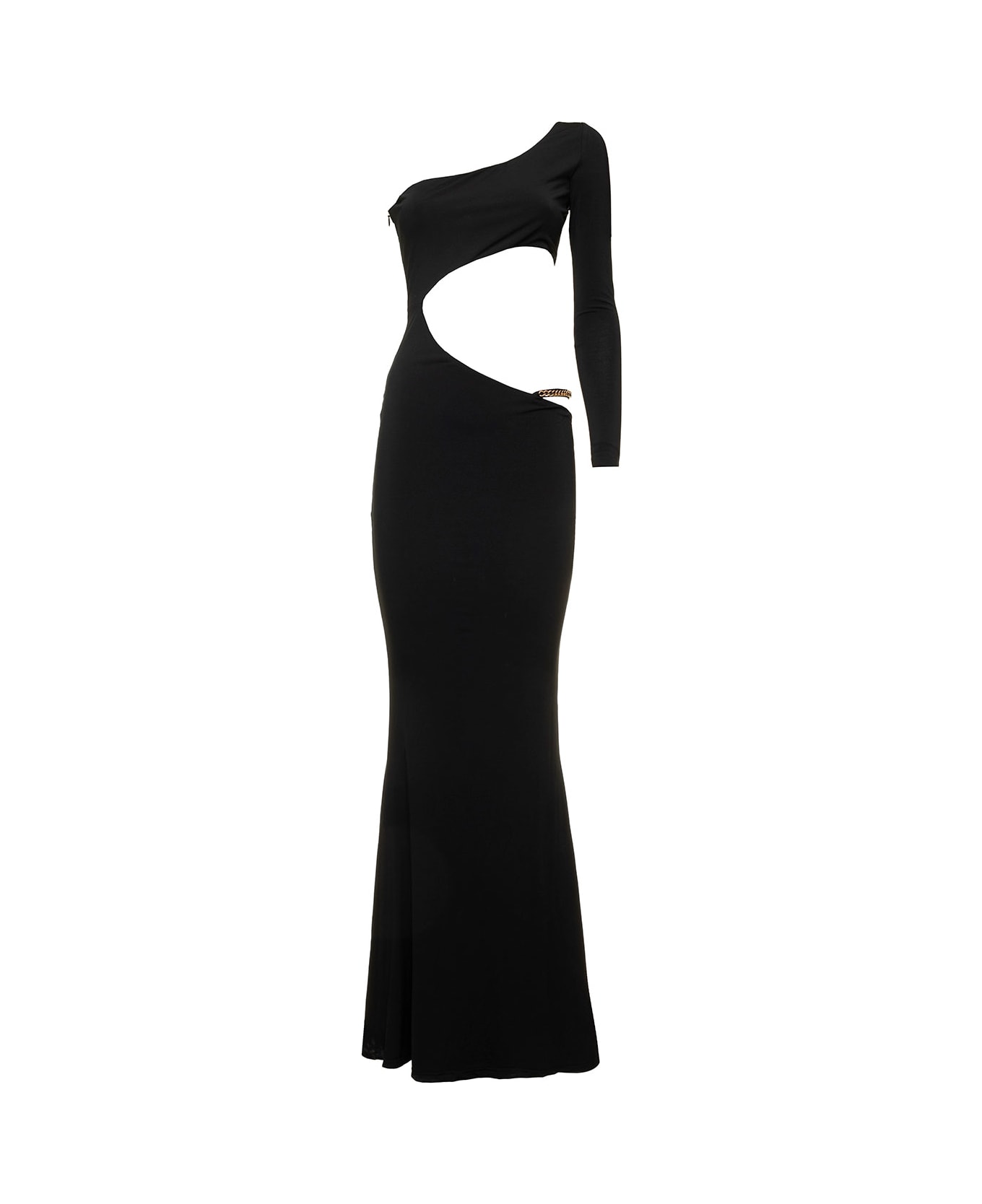 retrofete Jersey Monoshoulder Long Dress - Black