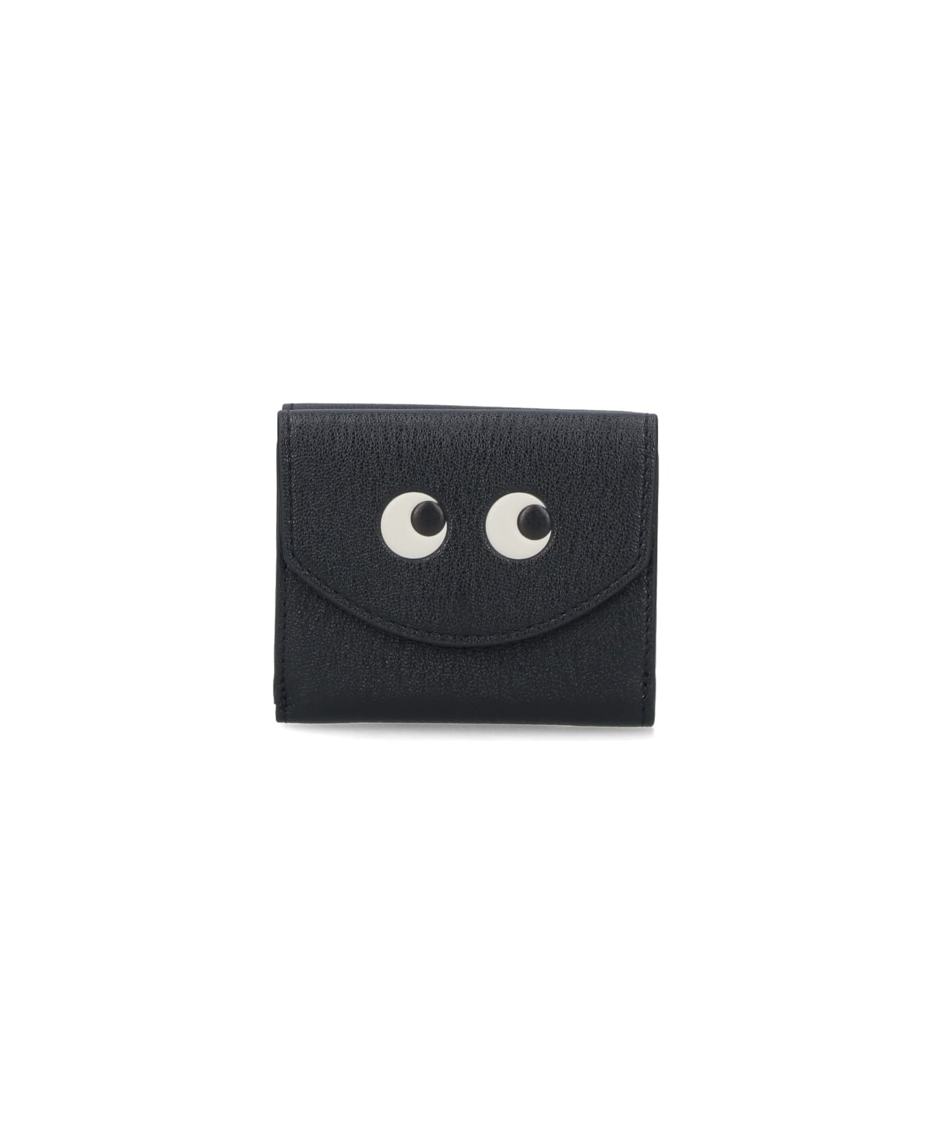Anya Hindmarch Tri-fold Wallet "eyes" - Black  