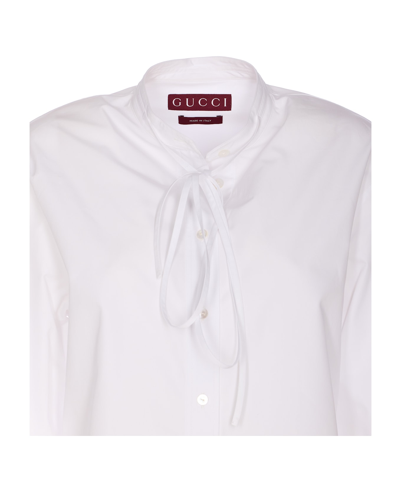 Gucci Cotton Poplin With Embroidery Shirt - White